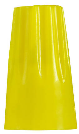 Зажим з'єднувальний ізолюючий Капелюшок Жовтий P74 (100 шт), АСКО-УКРЕМ для проводів, фото 1