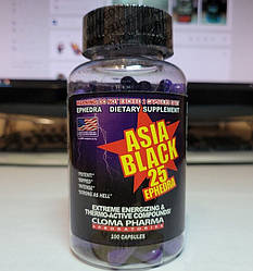 Жироспалювач Cloma Pharma Asia Black 25 Ephedra Diet Pills 100 капсул клому фарма фарма азія блек