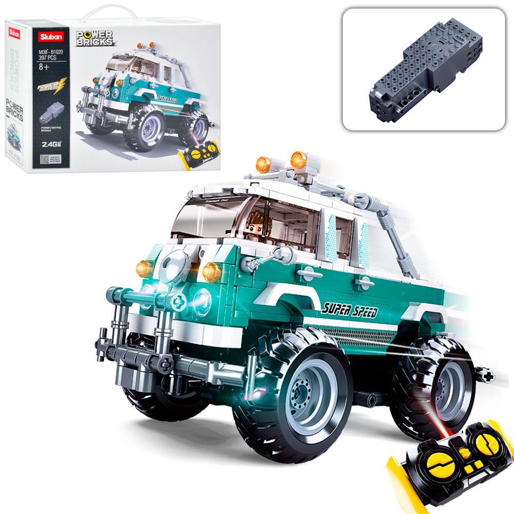 Конструктор SLUBAN M38-B1020 (12 шт.)машина, 397де, на радіокеруванні2.4G, акум, у кор-ку, 38-28,5-10см
