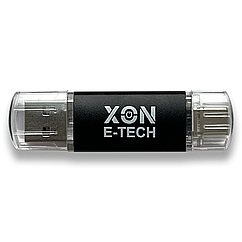 Флеш-накопичувач XON FlashDrive DuoConnect 256GB (USB 3.0 + USB Type-C) Black (FX3D256GB)