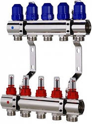 KP KR.1110-05 1"x5 WAYS колекторний блок з витратомірами