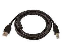 Кабель Atcom USB 2.0 AM/BM cable 1.5 метра, черный