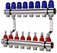 KP KR.1110-08 1”x8 WAYS коллекторный блок с расходомерами