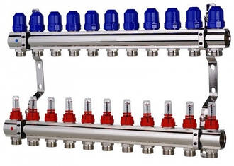 KP KR.1110-11 1"x11 WAYS колекторний блок з витратомірами
