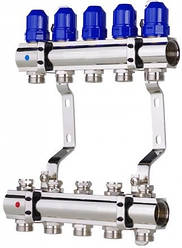 KP KR.1100-05 1"x5 WAYS колекторний блок з термостатичними клапанами
