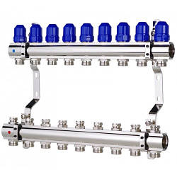 KP KR.1100-09 1"x9 WAYS колекторний блок з термостатичними клапанами