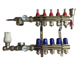 Колектори для теплої підлоги в зборі коер