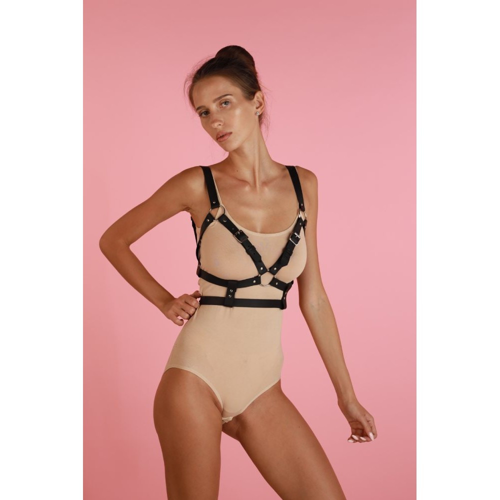 Портупея "Chst4" Black (K) Натуральна шкіра