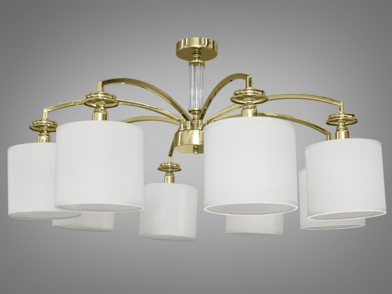 Класична сучасна люстра для холу, колір золото, на 8 ламп 1018-8G-LS