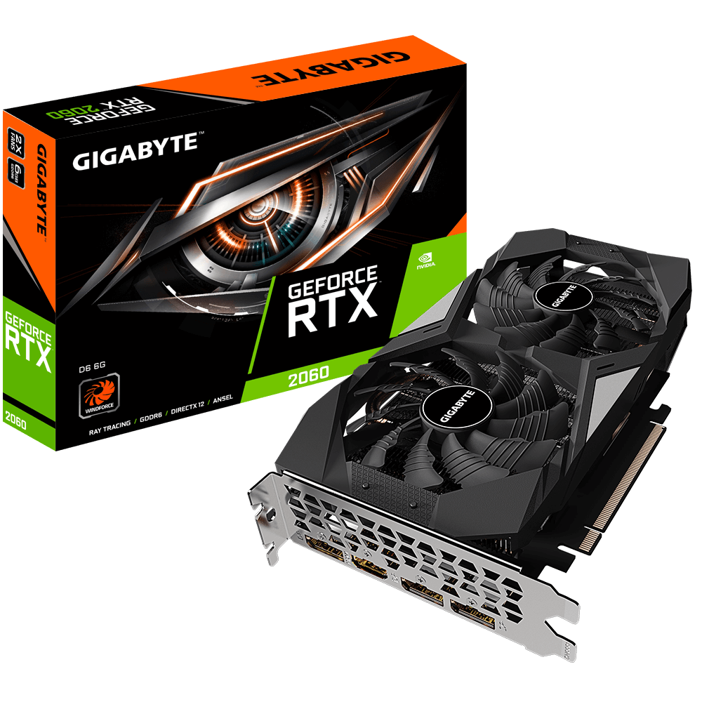 Відеокарта Gigabyte GeForce RTX 2060 D6 6G GDDR6 Refurbished