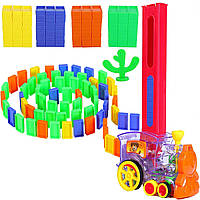 Детская развивающая игрушка поезд-домино Domino Train 955-1A / Паровозик на батарейках