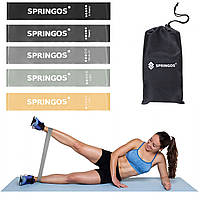 Резинки для фитнеса и спорта (лента-эспандер) Springos Mini Power Band 1-25 кг (5 шт)