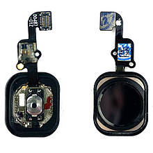 Шлейф Apple iPhone 6S, iPhone 6S Plus з кнопкою меню Home чорний оригінал Китай