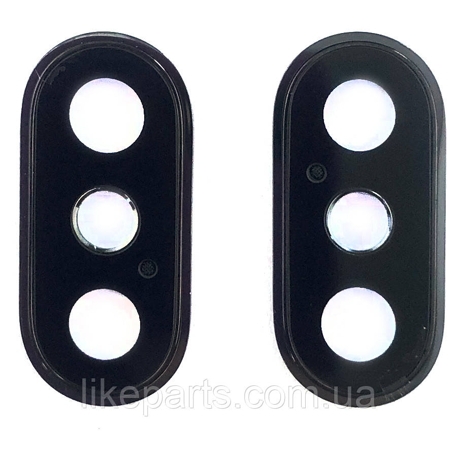 Скло камери Apple iPhone XS, iPhone XS Max (у чорній рамці), фото 1