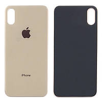 Задняя крышка Apple iPhone XS золотистая оригинал Китай с большим отверстием