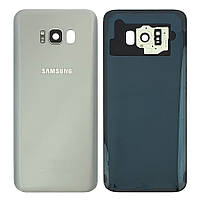 Задняя крышка Samsung Galaxy S8 Plus G955F серебристая оригинал Китай со стеклом камеры