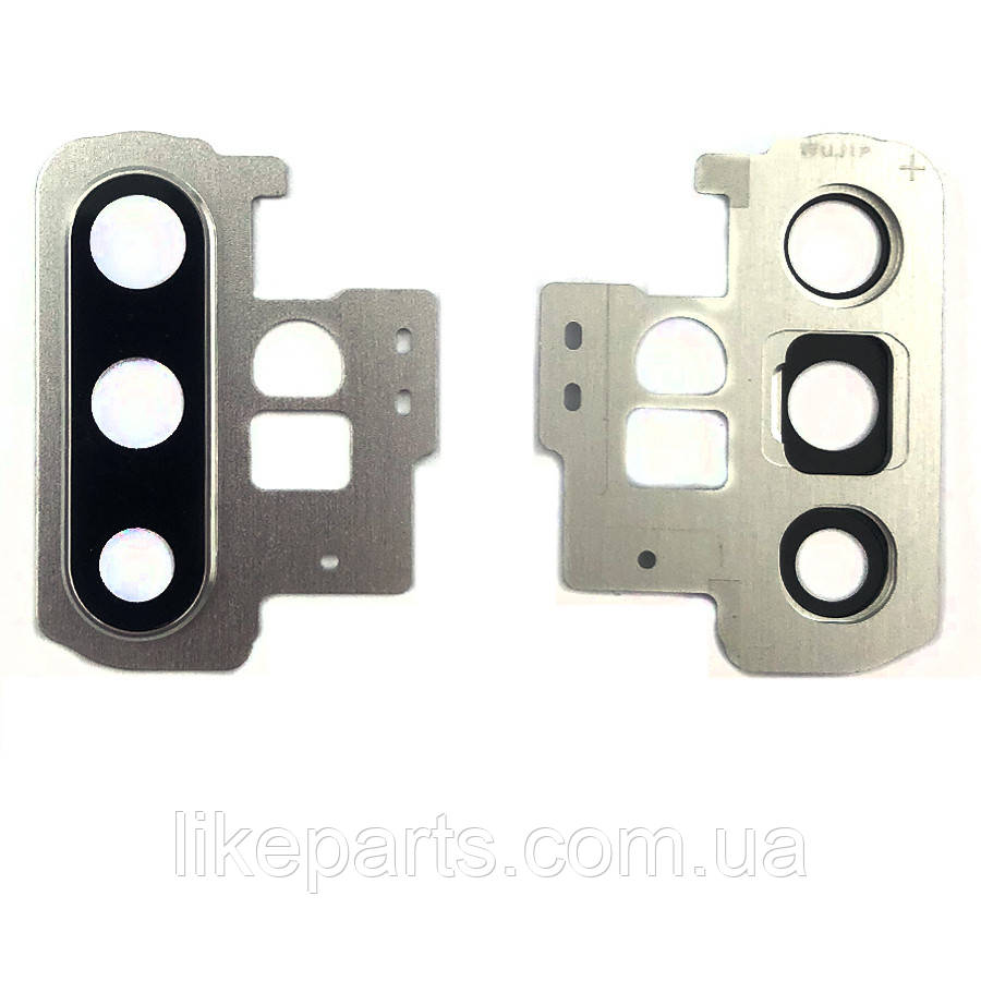 Скло камери Samsung Galaxy Note 10 N970F, Note 10 Plus N975F (чорне в сріблястій рамці для Note 10), фото 1