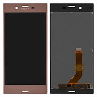 Екран (дисплей) Sony Xperia XZ F8331 F8332 + тачскрин розовый оригинал Китай