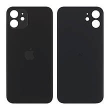 Задня кришка Apple iPhone 12 чорна оригінал Китай з великим отвором