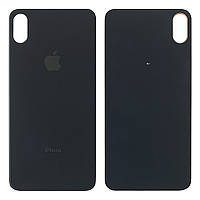 Задняя крышка Apple iPhone XS Max черная оригинал Китай с большим отверстием