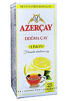 Чай Азерчай Лимон черный с ароматом лимона в пакетиках 25 шт х 1,8 г (1517)