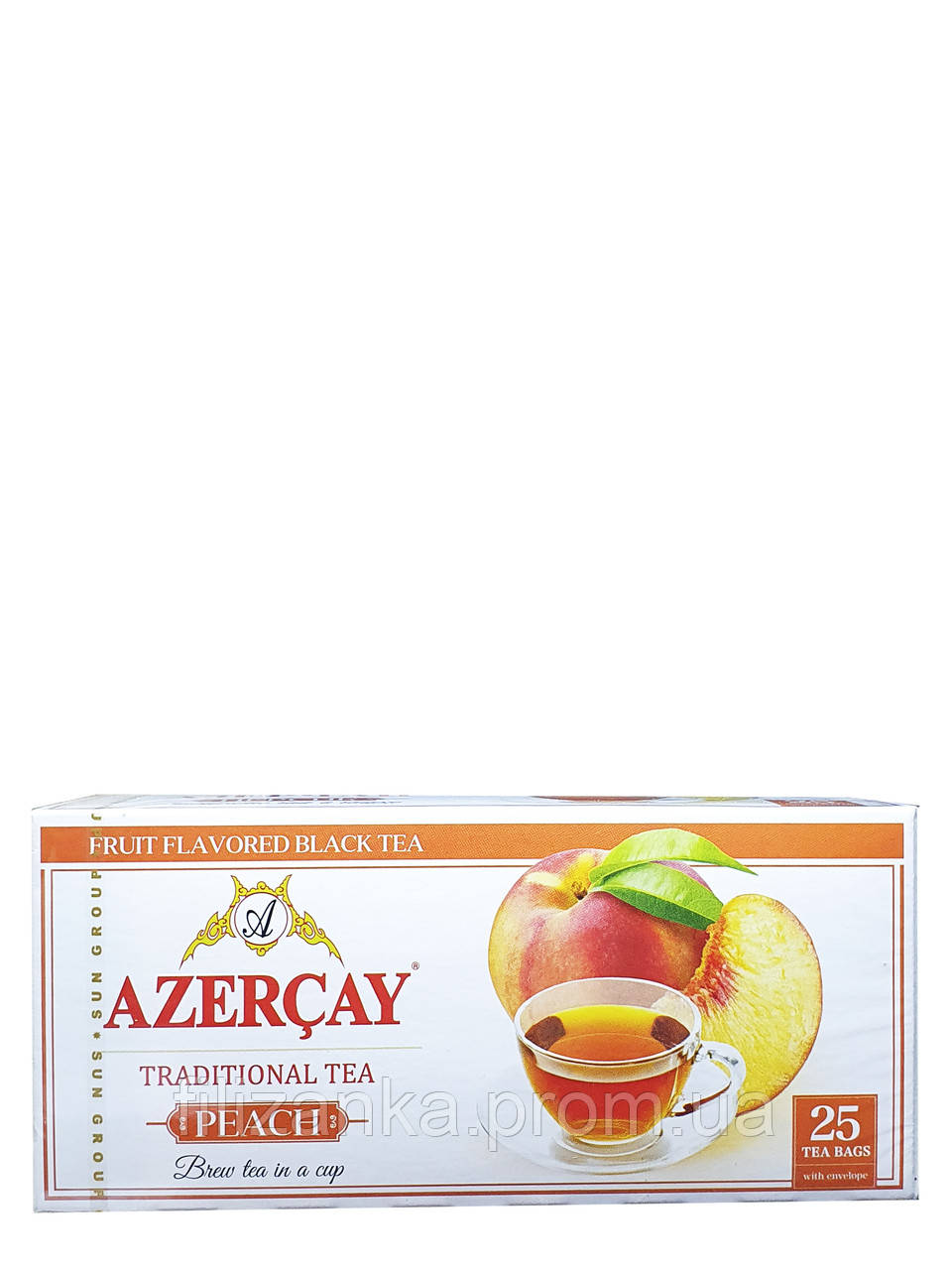 Чай Азерчай Персик черный с ароматом персика в пакетиках 25 шт х 1,8 г (1808) - фото 3 - id-p796039431