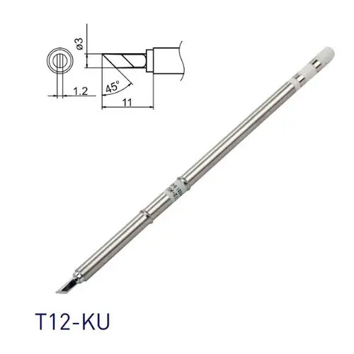 Жало наконечник T12-KU ніж для паяльника паяльної станції Hakko T12