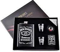 Подарочный набор 5в1 фляга, 2 рюмки, лейка, зажигалка '"Jack Daniels"