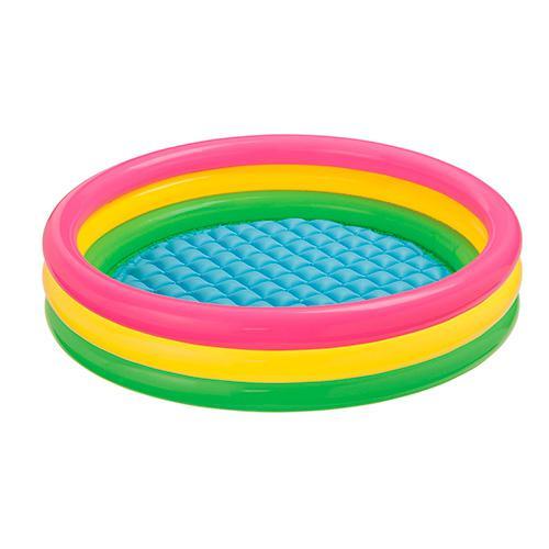 Intex Басейн 57412 NP "Райдуга" 3 кільця, розміром 114х25 см, об'єм: 136л, вага: 1,2 кг, від 3 до 6 років, фото 1