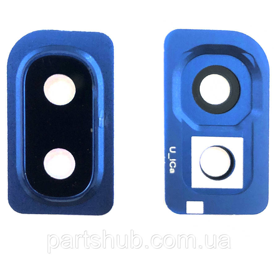 Скло камери Samsung Galaxy A10 A105F, A20 A205F, A20E A202F, A30 A305F, A40 A405F (чорне у синій рамці A10 A20E), фото 1