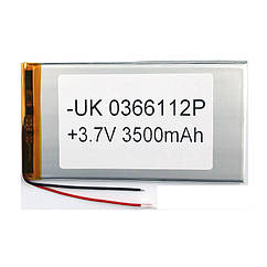 Батарея (акумулятор) універсальний 0366112P 116 x 64 x 3 3500 mAh 3,7 V
