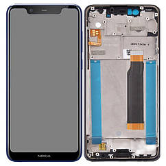 Дисплей (екран) Nokia 5.1 Plus, X5 TA-1105 з тачскріном (оригінал Китай у синій рамці)