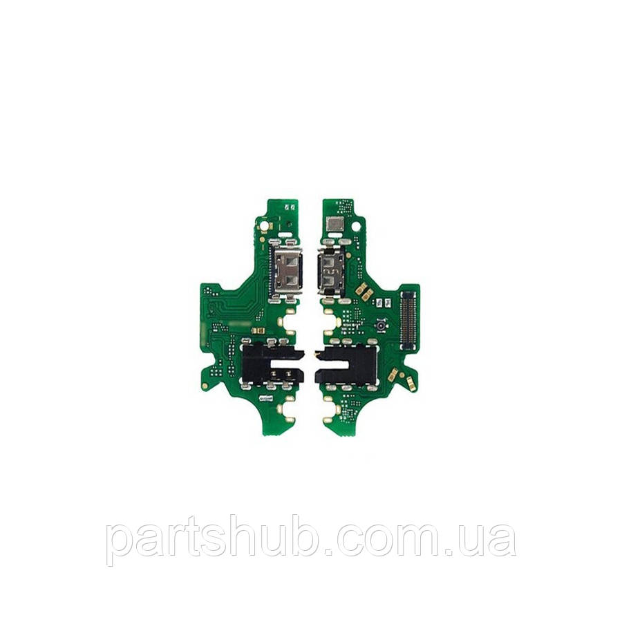 Шлейф Huawei P30 Lite MAR-LX1 з роз'ємом зарядки та навушників, мікрофоном - нижня плата, фото 1