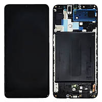 Екран (дисплей) Samsung Galaxy A70s A707F + тачскрин черный оригинал Китай с передней панелью