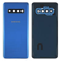 Задняя крышка Samsung Galaxy S10 G973F синяя оригинал Китай со стеклом камеры