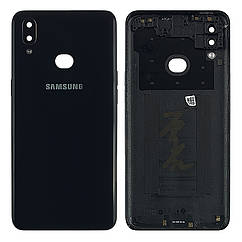 Задня кришка Samsung Galaxy A10s 2019 A107F (чорна зі склом камери)
