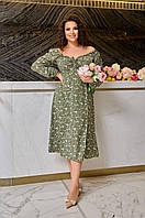 Женское легкое длинное платье 3 цвета, 42-64 размеры