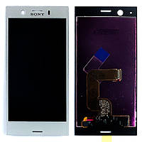 Екран (дисплей) Sony Xperia XZ1 Compact G8441 SO-02K + тачскрин серебристый оригинал Китай