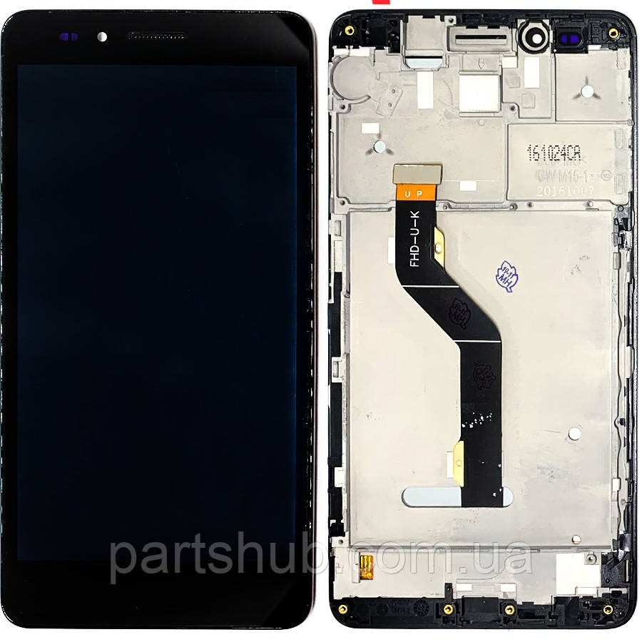 Дисплей (екран) Huawei Honor 5X KIW-L21 GR5 2016 з тачскріном (чорний з рамкою), фото 1