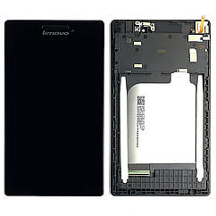 Дисплей (екран) Lenovo Tab 2 7.0" A7-10 A7-20F з тачскріном (чорний з передньою панеллю)