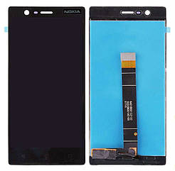 Дисплей (екран) Nokia 3 TA-1032, TA-1020 з тачскріном (чорний)