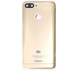 Задня кришка Xiaomi Redmi 6 Global золотиста 2 SIM