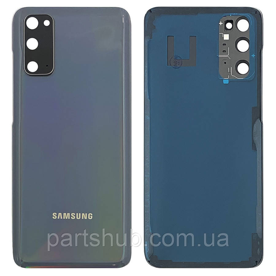 Задня кришка Samsung Galaxy S20 G980F сіра оригінал Китай зі склом камери, фото 1
