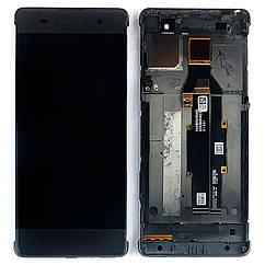 Дисплей (екран) Sony Xperia XA F3111 F3112 з тачскріном (сірий оригінал Китай у рамці)