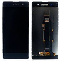 Екран (дисплей) Sony Xperia XA F3111 F3112 + тачскрин серый