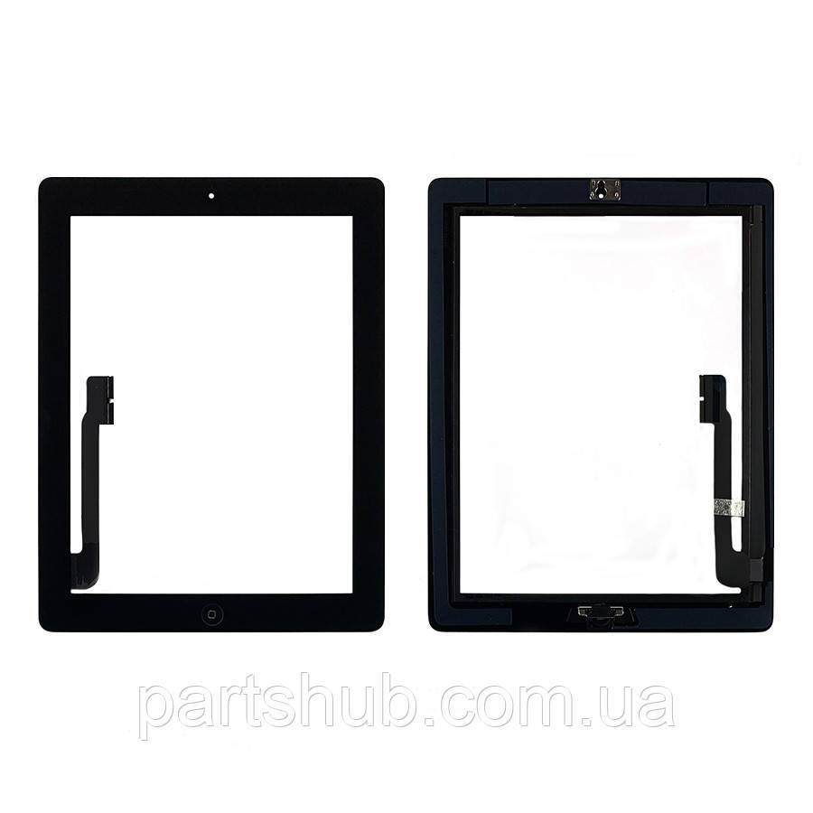 Тачскрін Apple iPad 3, iPad 4 (для iPad 3 чорний оригінал Китай з кнопкою Home), фото 1