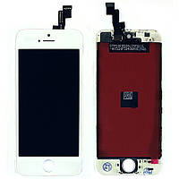 Екран (дисплей) Apple iPhone 5S SE + тачскрин белый AAA
