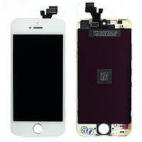 Екран (дисплей) Apple iPhone 5 + тачскрин белый AAA