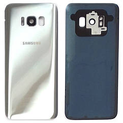 Задня кришка Samsung Galaxy S8 G950F срібляста оригінал Китай зі склом камери