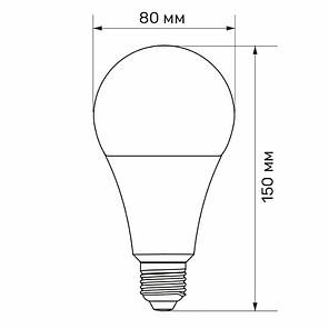 Світлодіодна лампа Titanum A80 18W E27 4100K TLA8018274, фото 2